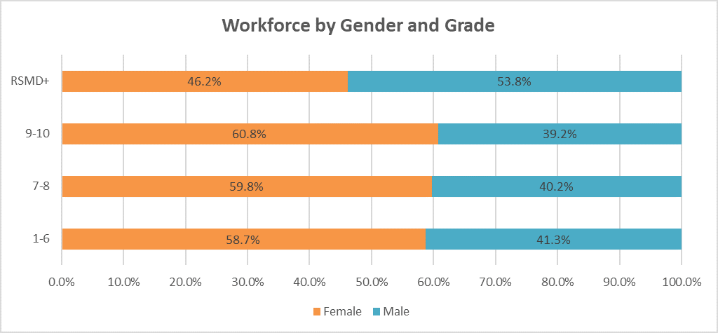 workforce by gender and grade