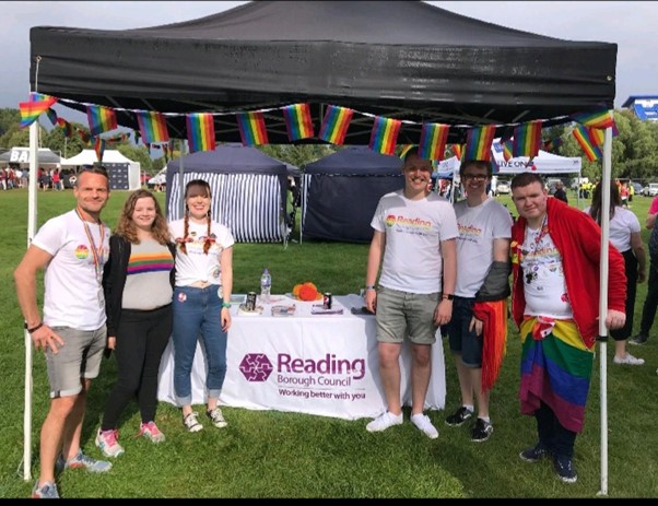 Members of the LGBT+ network at Reading Pride