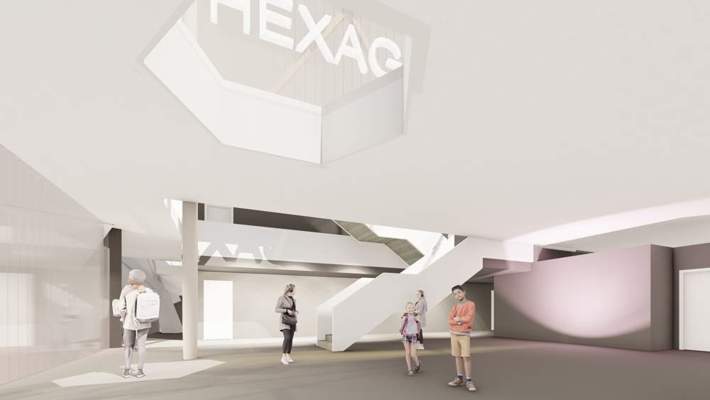 Artist's impression of the revitalised interior of the Hexagon