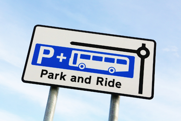 Park and Ride sign.