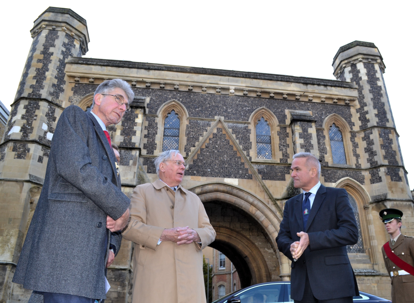 His Royal Highness, The Duke of Gloucester Mr Andrew Try, Lord Lieutenant of the Royal County of Berkshire Mayor of Reading, Cllr Tony Page In front of Reading's historic Abbey Gateway