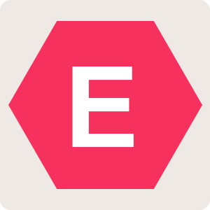 graphic image displaying the letter E