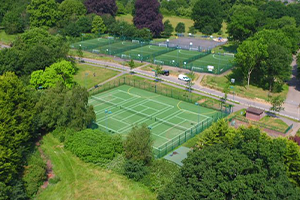 Aerial photo of prospect park sports courts