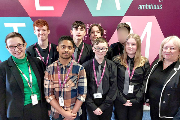 group photo of work experience students