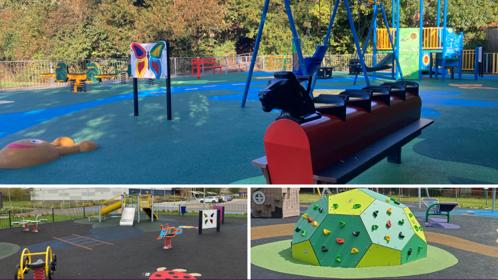 Photos of 3 new play areas