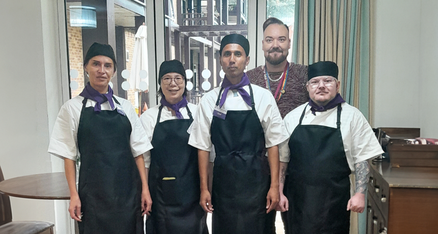 hospitality students at Cedar Court