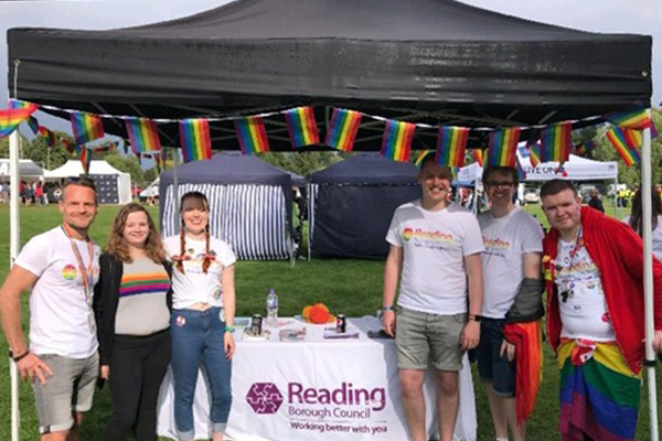 Reading Borough Council celebrating pride