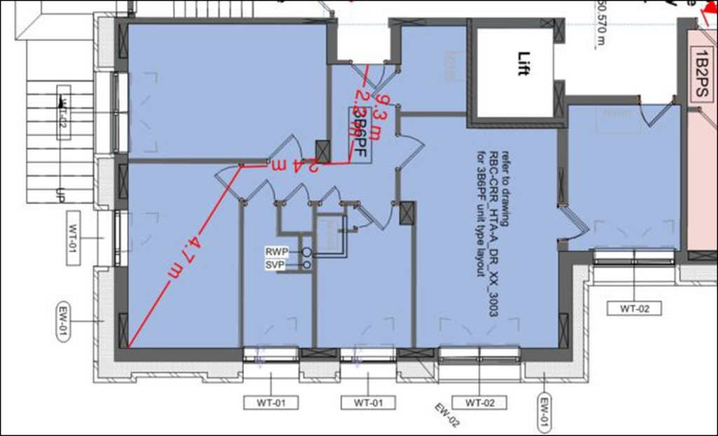 Plan showing typical floor plan.