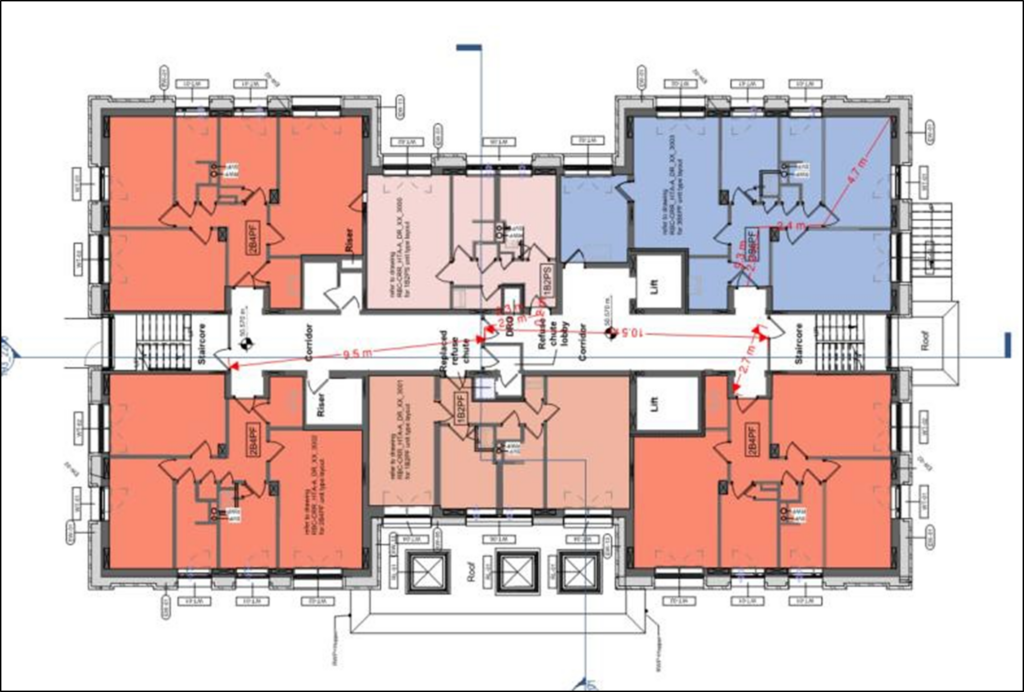 Plan showing typical floor plan.