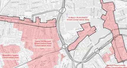 map showing the HSHAZ zones