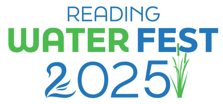 Words saying: Reading Water Fest 2025 with an illustration of some water reeds.