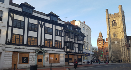 photograph of Reading's market place