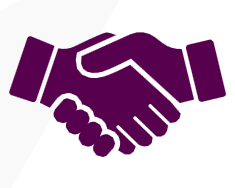 Minimalist graphic showing two interlocked hands.