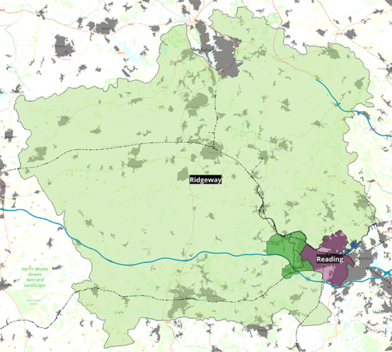 illustrative map showing proposed area covered by the Ridgeway council