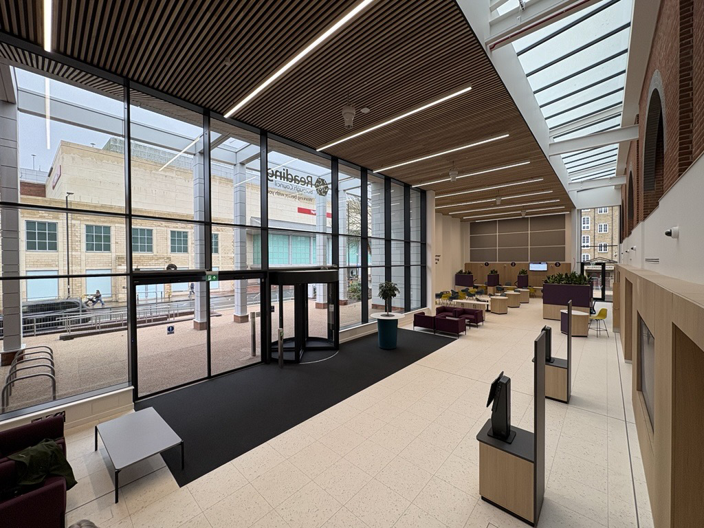 wide angle photo of the new reception area