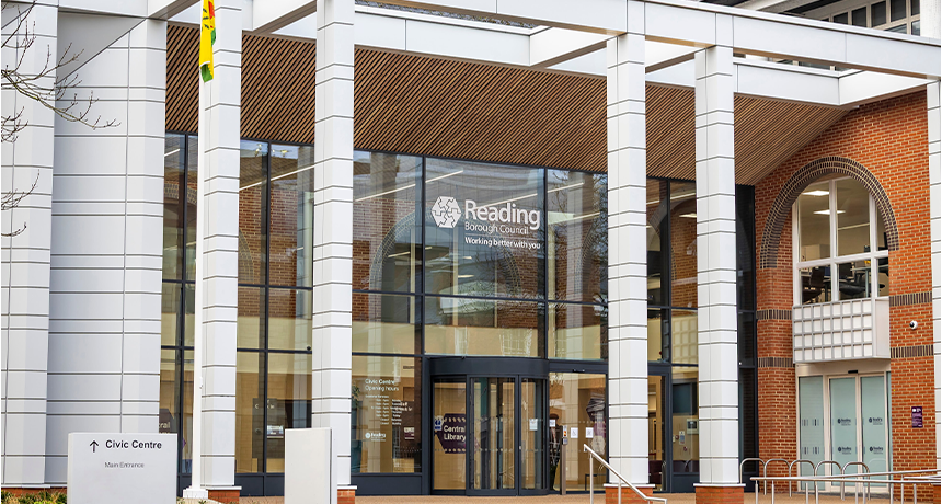 exterior photo of the Reading Borough Council civic centre and offices