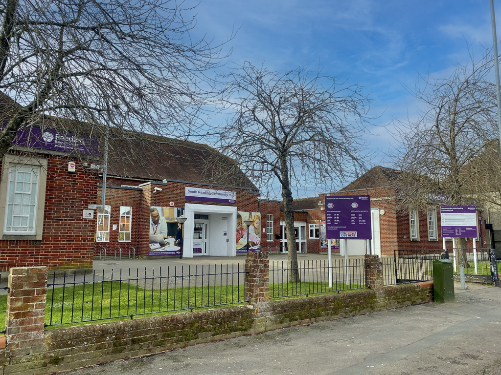 outside photo of the South Reading Community Hub building