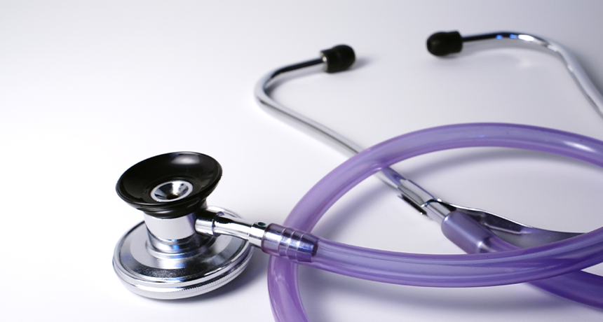purple stethoscope